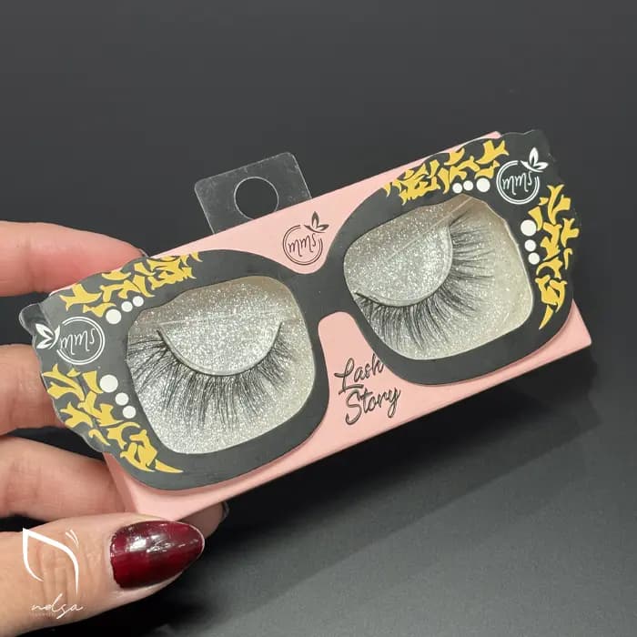 مژه طبیعی دست ساز مای میکاپ استوری مدل lash story