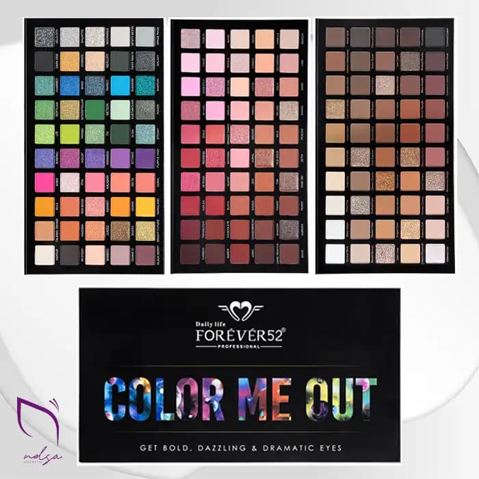 پالت سایه Color Me Out فوراور52 | 50 رنگ حرفه‌ای