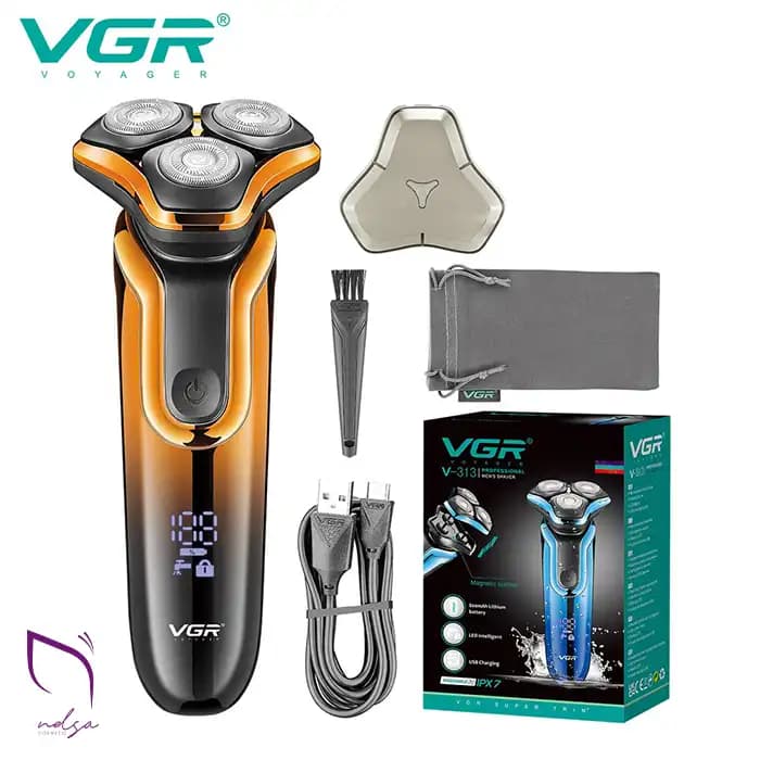 ست ماشین اصلاح سه تیغه وی جی آر مدل V-313
