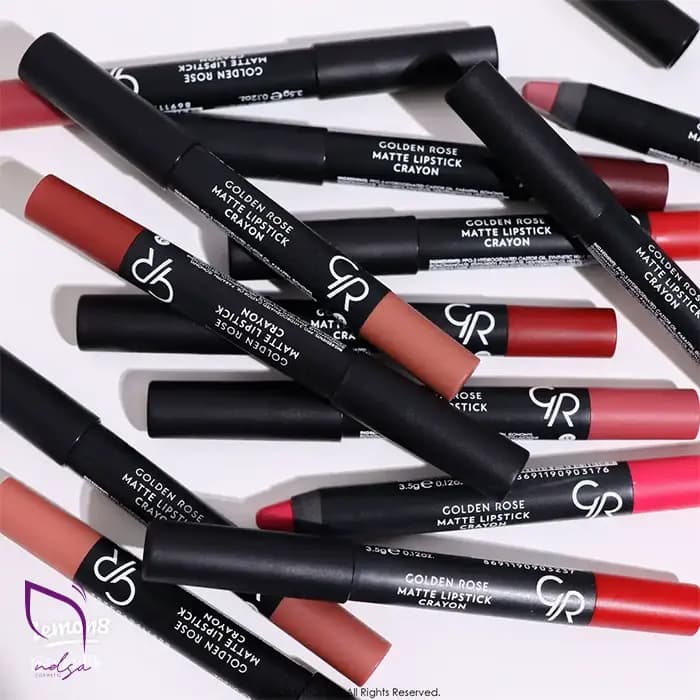 رژ لب مدادی مات گلدن رز مدل Crayon | گالری علیرضا رژ لب مدادی مات گلدن رز مدل Crayon