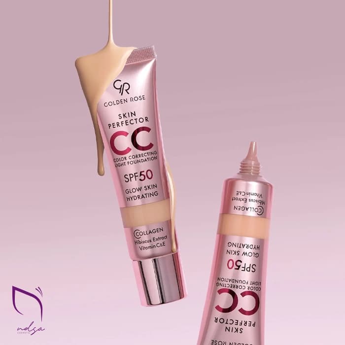 سی سی کرم گلدن رز | کرمپودر سبک و اصلاحکننده رنگ پوست با SPF 50 | گالری علیرضا سی سی کرم گلدن رز | کرمپودر سبک و اصلاحکننده رنگ پوست با SPF 50